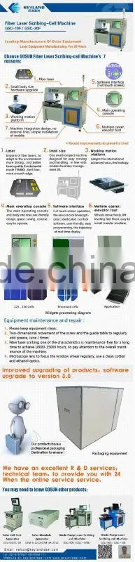 IPG Fiber PV Solar Cell laser cutting machine For Sale