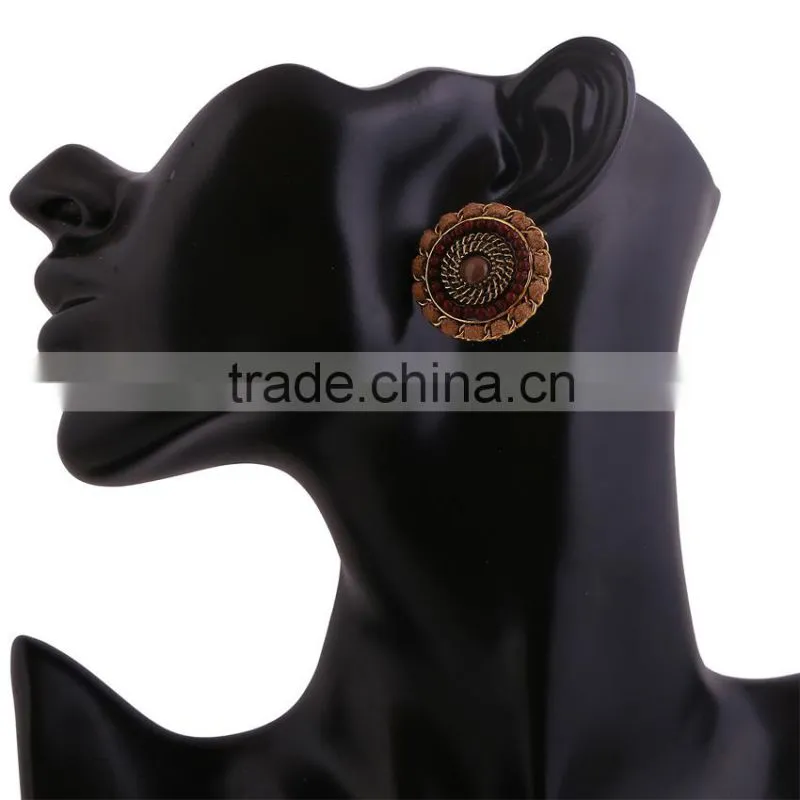 wholesale popular Korean style sunflower annuus totem custom earrings