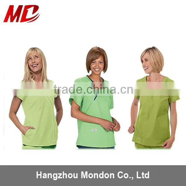 Women Solid Medical Scrub Top