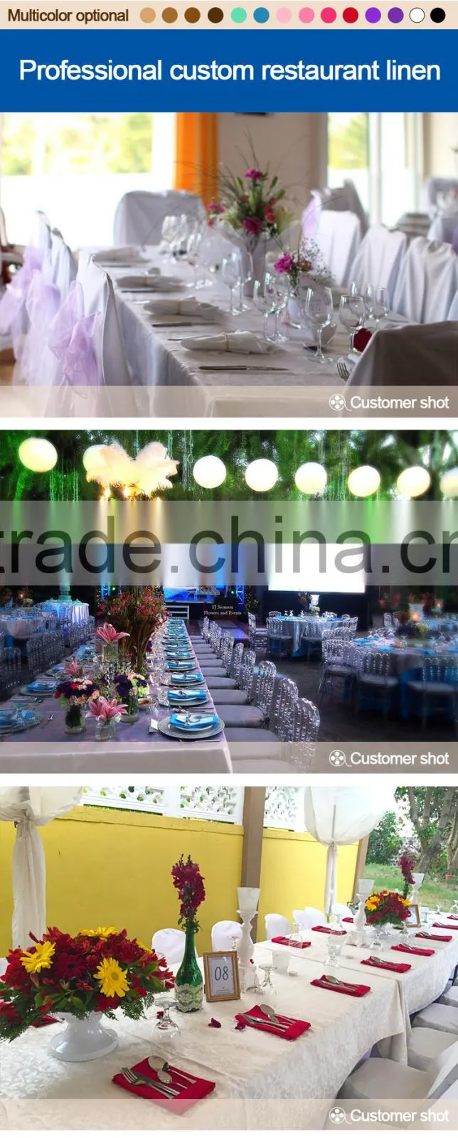 China table cloth chair sash table runner lycra band for wedding hotel and event spandex chair cover