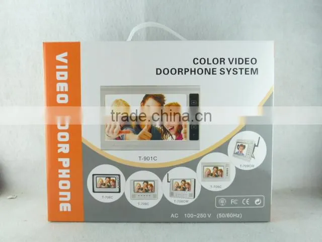 9 INCH Villa color video intercom system wired for home security from china ete