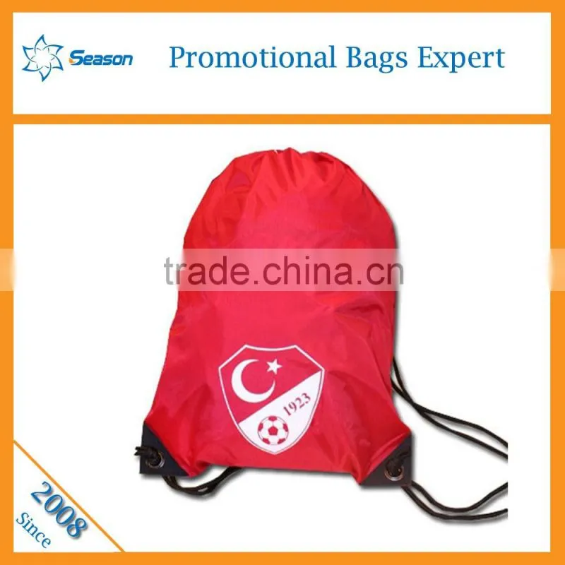 2016 new design polyester drawstring bag cord wholesale drawstring backpack