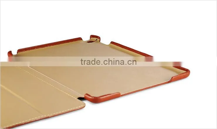 icarer side-open real leather case for iPad Air 2