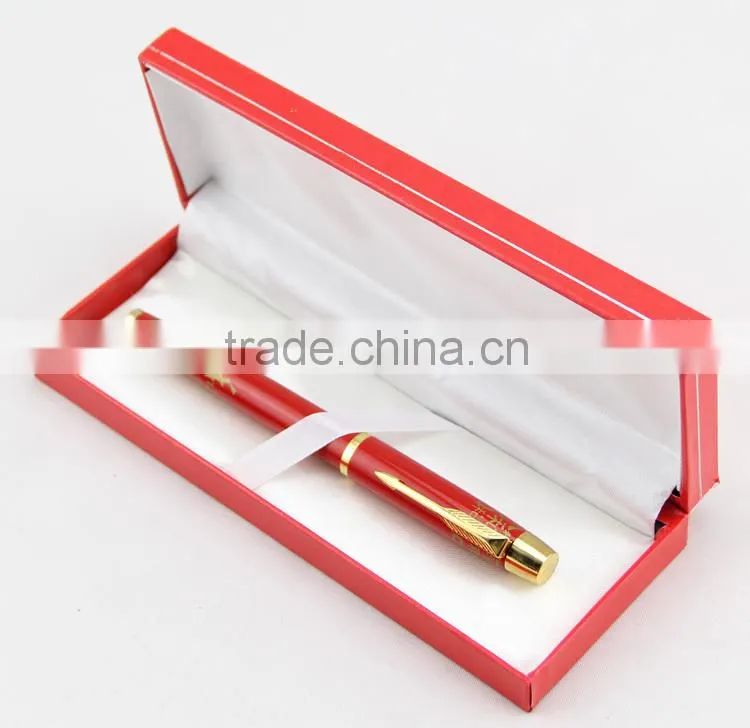 fancy red hot sale gift paper box ceramic pen