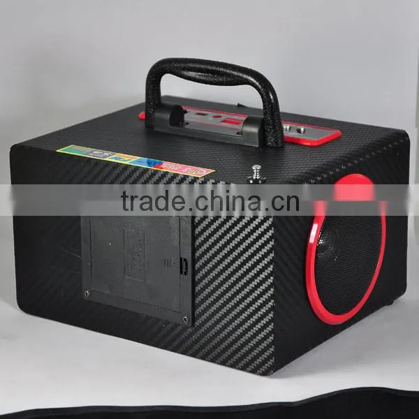 SU-66A wooden Flash Handle speaker with USB, TF Card ,FM Radio MP3 Music Player Speakers