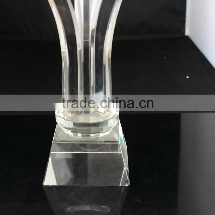 high quality crystal cup trophy with ball
