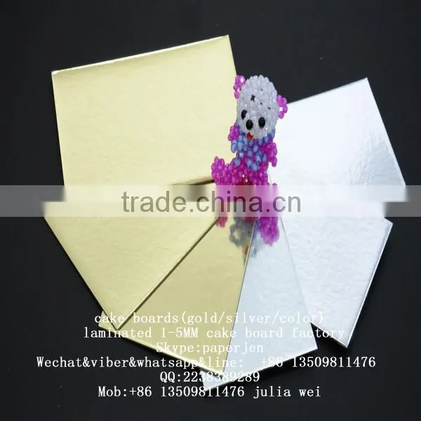 12mm Thickness round gold foil cake board for wholesale and retail trade