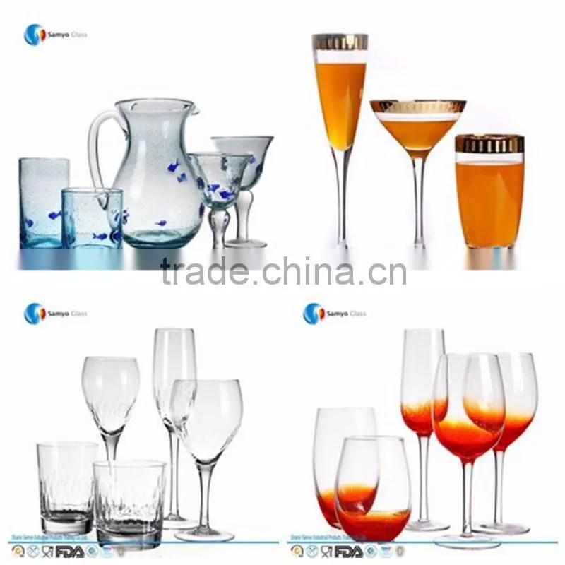 SAMYO red wine glass sets drinkware sets Handpainting