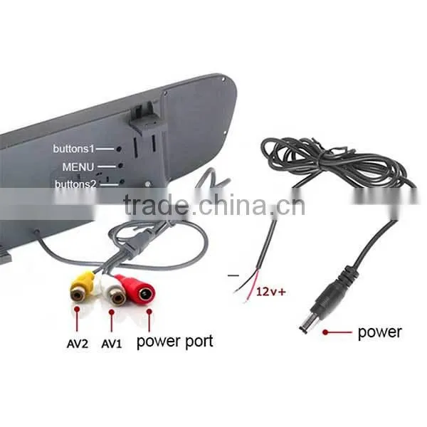 Good For Eye 4.3inch Auto swithch car side mirror, custom car mirrors
