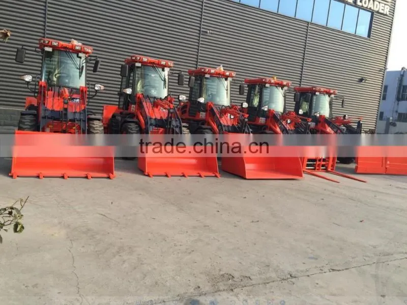 Brand 1.6 tons Mini wheel loader with sand spreader