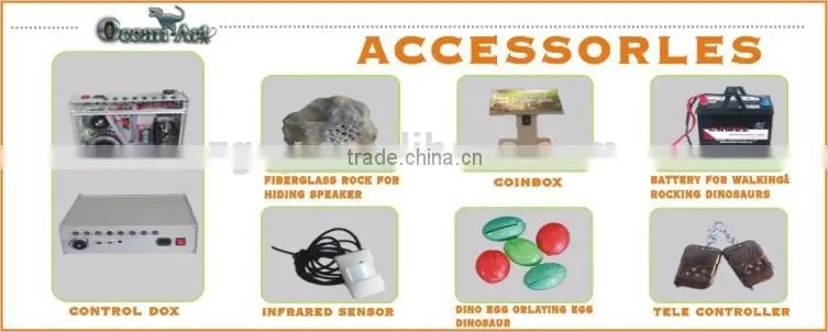 Outdoor Playground Decoration Animatronic Dinosaur Commodity