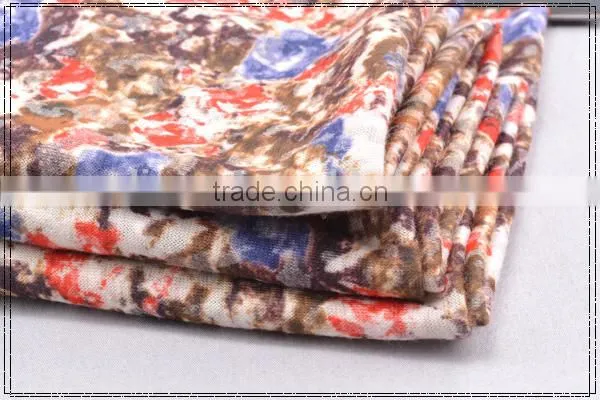 Shaoxing Mulinsen poly viscose flower print t-shirt knitted fabric