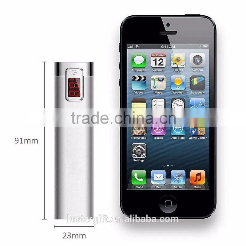 2016 Promotional Gift Led Battery Indicator Powerbank External Battery Charger 2600mah Power Bank