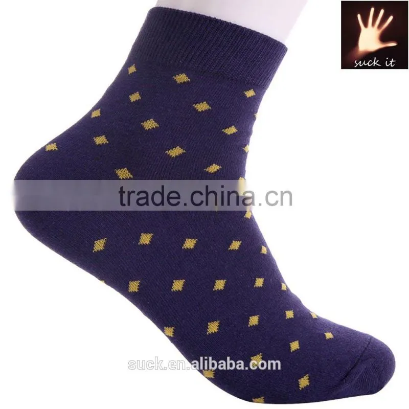 6 Colors Men's Dot Comfortable Soft Cotton Casual Dress Socks
