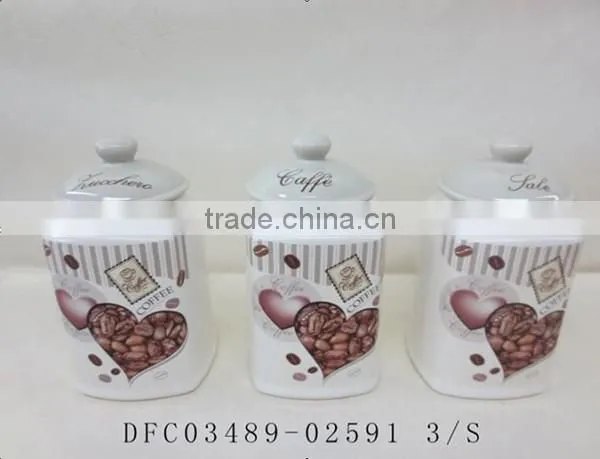 2016 Latest Ceramic Oval Shape Plate with Coffee Bean Decal