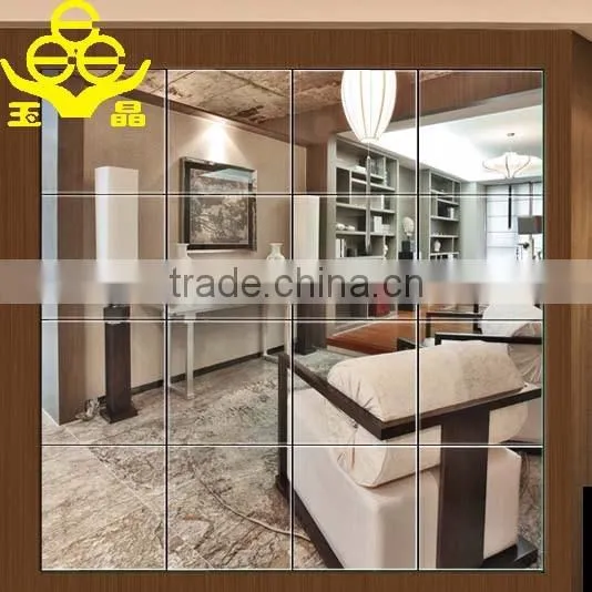 2016 china mirror factory wholesale decorative stick on mirrors beveled mirror tile