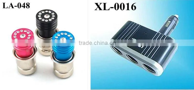12V USB Car Charge With Three Socket