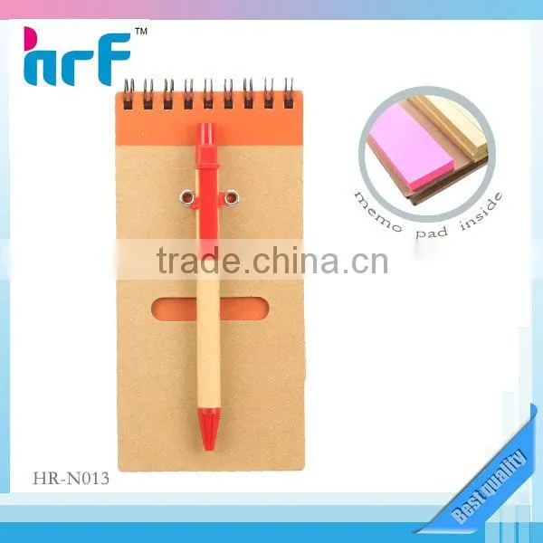 Recycle Spiral bound notebook with pen
