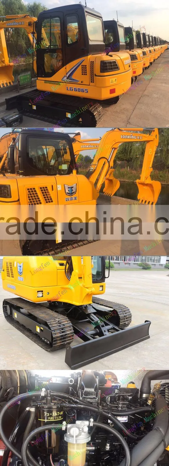 LG6065E factory price 6 ton Lonking Yan mar engine excavator for sale