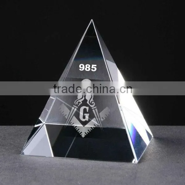 colorful Crystal Pyramid crystal artwork (G-0285)