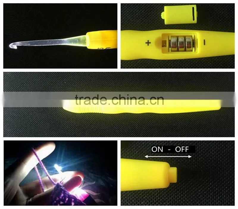 Crochet Lite Crochet Hooks, Size C/2.5mm, Yellow