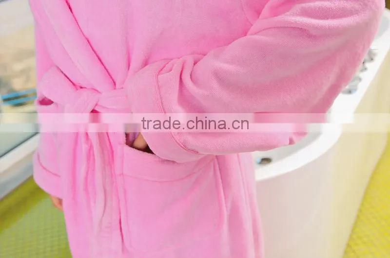 fashion 100 cotton velour pictures of women night gown bathrobe