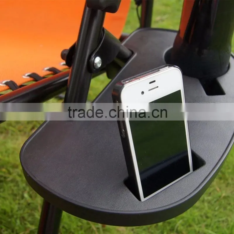 Wholesale Portable Orange Folding Zero Gravity Chair With Canopy and Table