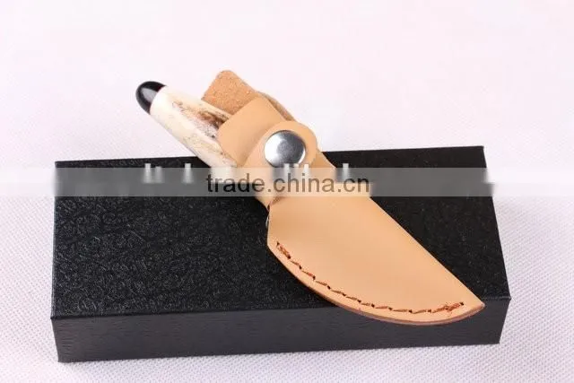 OEM Wild Antlers Deer Horn Damascus small collection knife