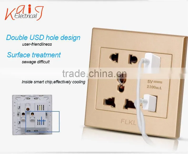 2015 multi factory sales usb socket wall europe