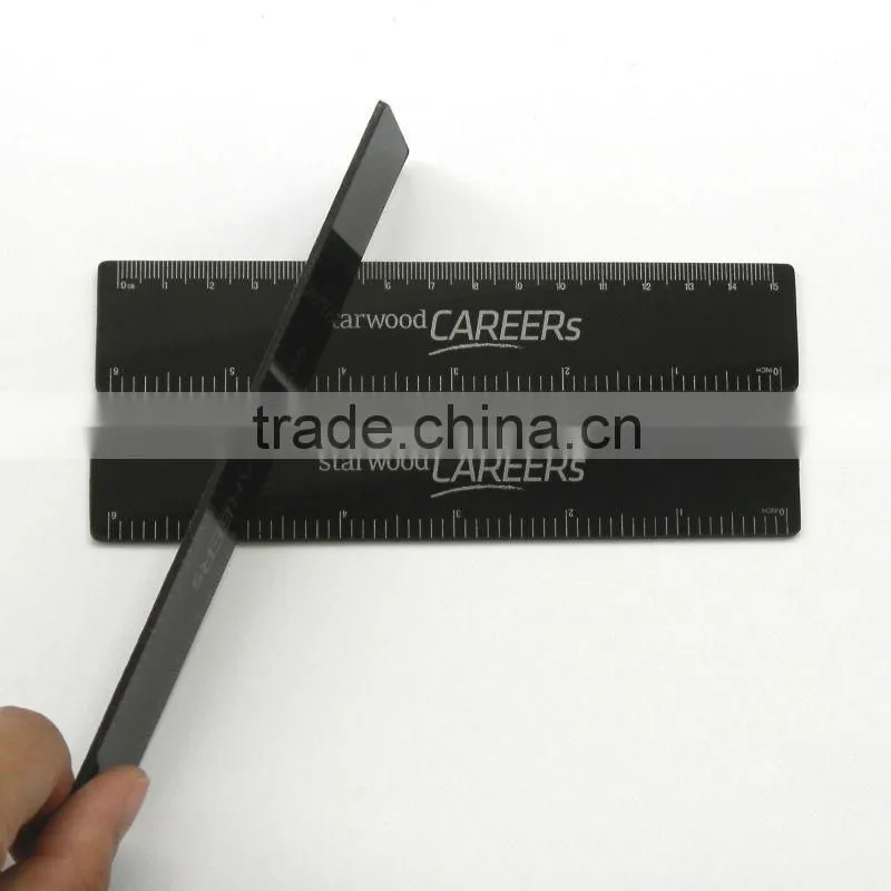 OEM Factory - gold stamping print logo rulers, flexible pvc ruler, custom soft ruler, clear plastic ruler