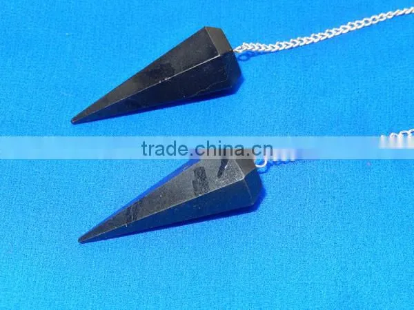 Black Tourmaline Facetted Pendulum for metaphysical healing
