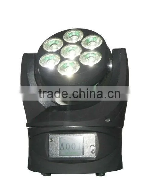 7pcs 12w 4in1 Mini moving head led DJ light