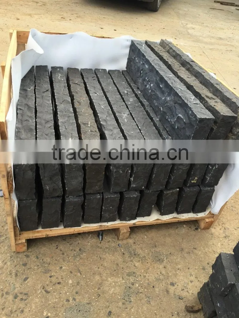 Black color granite paving stone