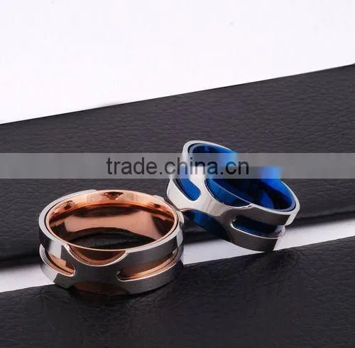 hot sale latest gold ring designs diamond gay men wedding ring in Stainless Steel