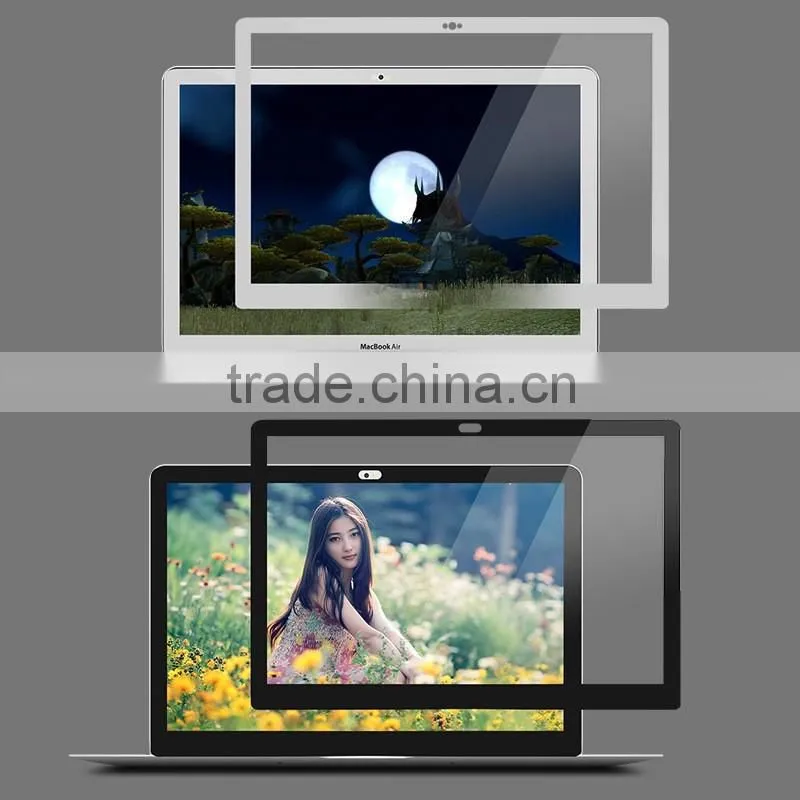 Hot for macbook lcd screen protector film, full cover bumpre frame lcd screen protector for apple macbook