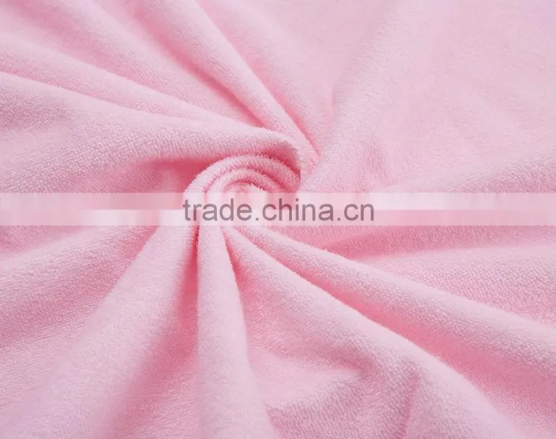 Rose Red or Pink Cotton Terry Coated with PU Knitted Rolled Pakistan Designed Bed Sheets