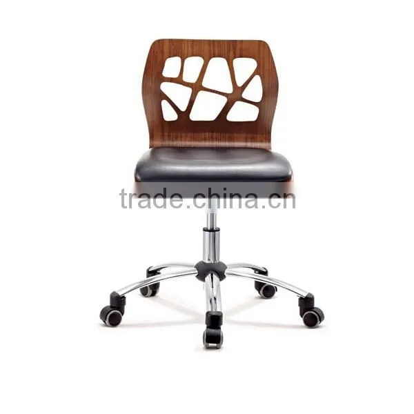 Modern plywood design living room chair, computer chair with web design back rest