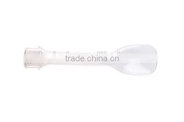 CH-S02 Transparent small size disposable PS crystal spoon for ice cream pudding