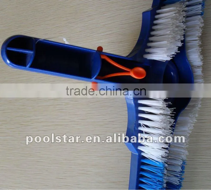 Deluxe Pool Vacuum Brush w/ Swivel and EZ-Cip P1424, Best Quality Wall Brush, Colored Cleaning Brush