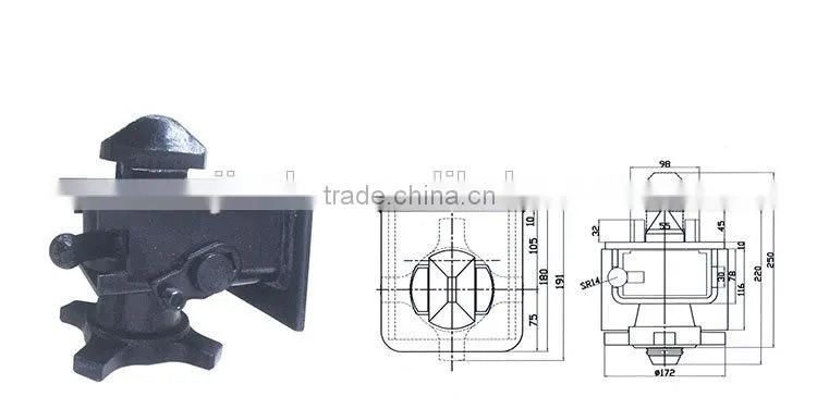 Various Color Flatbed Trailer Twist Lock