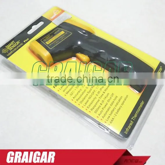 Smart Sensor -32~330C Industrial Infrared Thermometer AR330+