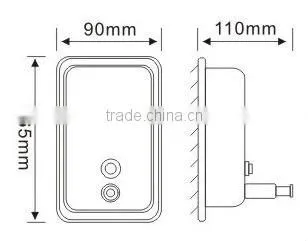 Stainless steel lotion dispenser or liquid soap dispenser