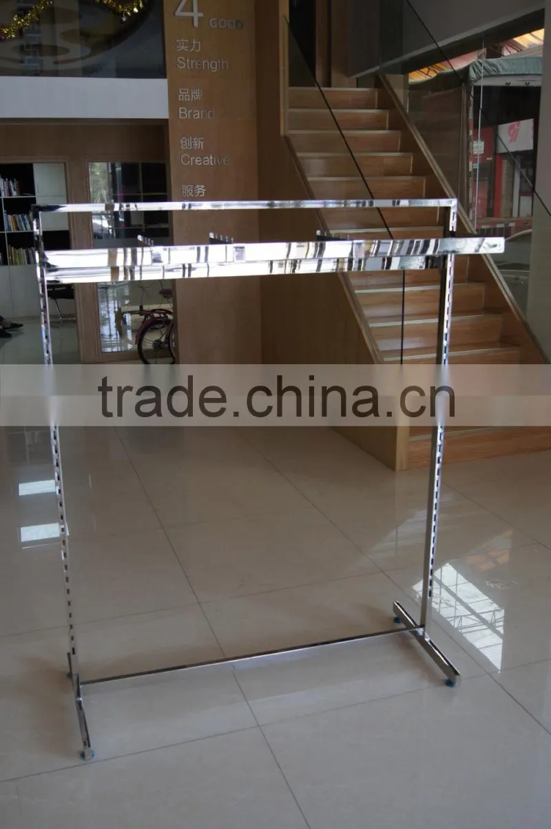Big extendable clothes stand, steel material clothing shelf