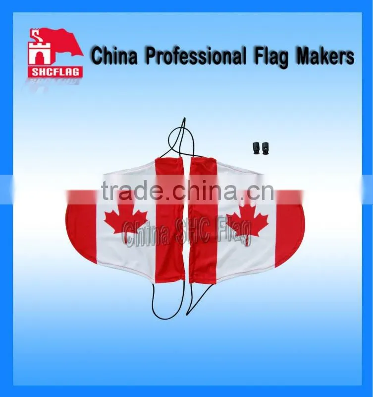 cheap custom polyester car side wing mirror cover flags