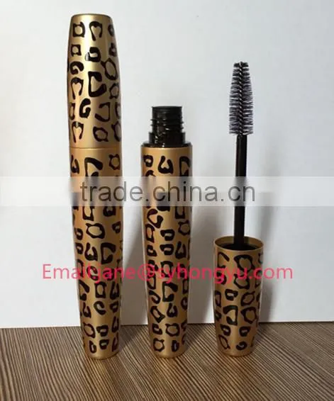 Black color Aluminum Empty Mascara Extrusion Oval Tube With Hollow Brush