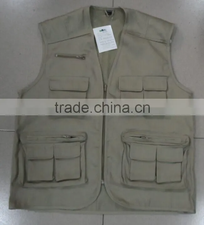 Multi-function Pockets Backpack Flying Reporter Vest