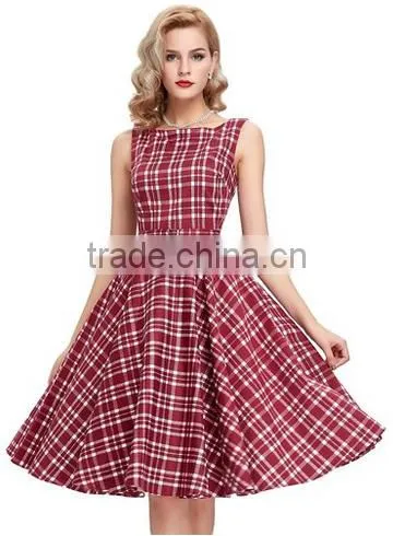 Sleeveless Cotton Vintage Swing Dress