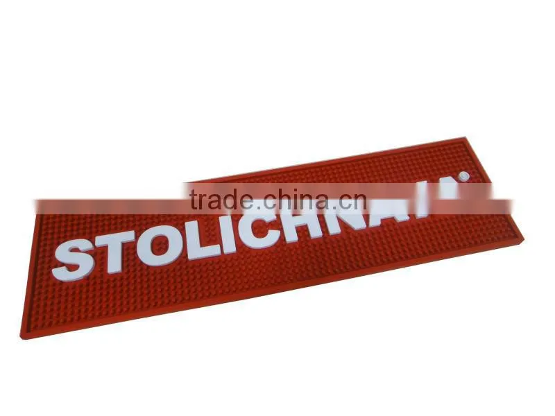 Logo Embossed Soft Pvc Bar Mat