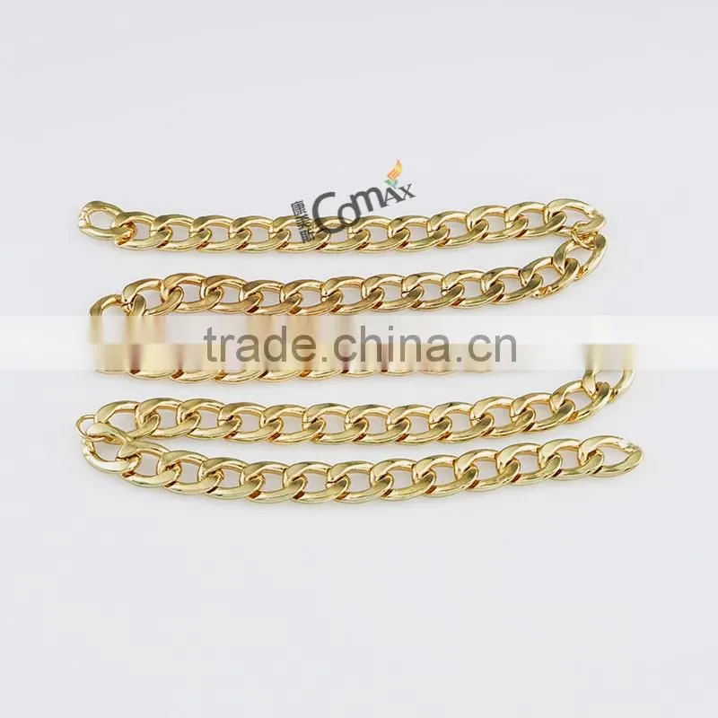 Fashion Gold Stainless Steel Metal Strap Chain For Purse