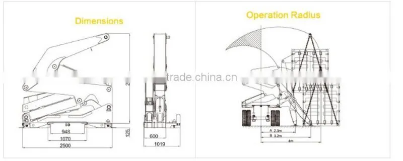 Side loader container trailer, 20ft 40ft container side loader for sale